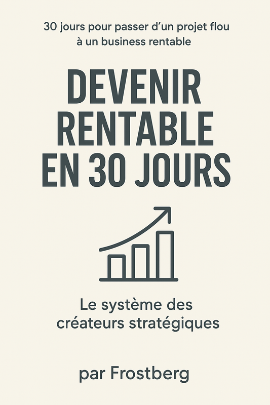 E-book Devenir rentable en 30 jours